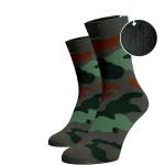 Pánské Termo ponožky v zelené barvě v army stylu ve velikosti 38 ve slevě 