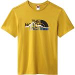 Pánská  Trička s potiskem The North Face v žluté barvě z bavlny ve velikosti S ve slevě 