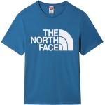 Pánská  Trička s krátkým rukávem The North Face v modré barvě z bavlny ve velikosti M s krátkým rukávem ve slevě 