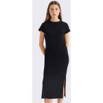 Dámské Šaty Thinking Mu v černé barvě v minimalistickém stylu ve velikosti M udržitelná móda 