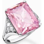 Dámské Prsteny se zirkonem Thomas Sabo v růžové barvě v elegantním stylu zirkonové 