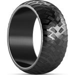 Pánské Prsteny v černé barvě v moderním stylu z nerezové oceli ve velikosti Onesize leštěné 