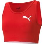 Dámské Crop topy Puma v červené barvě z polyesteru ve velikosti L ve slevě 
