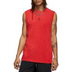 Pánská  Fitness trička Jordan v červené barvě ve velikosti S bez rukávů 