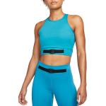 Dámská  Fitness trička Nike Dri-Fit v modré barvě z kůže ve velikosti XS bez rukávů ve slevě 