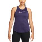 Dámská  Sportovní tílka Nike Swoosh ve fialové barvě z polyesteru ve velikosti XS bez rukávů ve slevě 