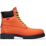 Pánské Zimní boty Timberland Heritage v oranžové barvě z kůže voděodolné ve slevě na zimu 