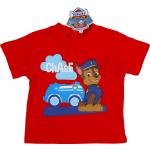 Dětská trička s krátkým rukávem v červené barvě s motivem Paw Patrol 