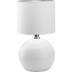 Stolní lampy v bílé barvě v moderním stylu z látky kulaté kompatibilní s E27 