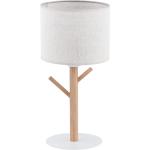 Stolní lampy v béžové barvě ve skandinávském stylu z borovice kulaté kompatibilní s E27 