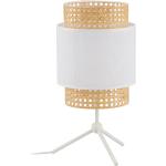Stolní lampy v bílé barvě v boho stylu z kovu kulaté kompatibilní s E27 