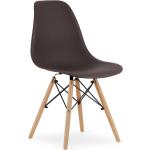 Jídelní židle v tmavě hnědé barvě ve skandinávském stylu z buku 
