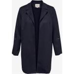 Tmavě modrý dámský lehký kabát v semišové úpravě ONLY CARMAKOMA Joline - Dámské