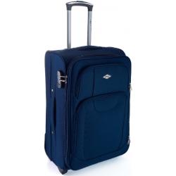 Tmavě modrý objemný látkový kufr "Golem" - vel. M, L, XL
