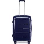 Pánské Plastové kufry v modré barvě v elegantním stylu s teleskopickou rukojetí ve slevě 