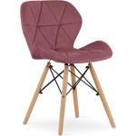 Jídelní židle ve tmavě růžové barvě ve skandinávském stylu z buku 