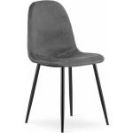 Jídelní židle v tmavě šedivé barvě ve skandinávském stylu ze sametu matné 
