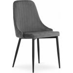 Jídelní židle v tmavě šedivé barvě ve skandinávském stylu ze sametu matné 