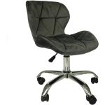 Kancelářské židle v tmavě šedivé barvě ze sametu 