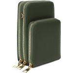 Dámské Elegantní kabelky Mahel v tmavě zelené barvě v elegantním stylu s vnitřním organizérem ve slevě 
