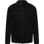 Pánské Džínové košile Tom Tailor Denim v černé barvě ve velikosti XL s dlouhým rukávem s kent límcem ve slevě udržitelná móda 