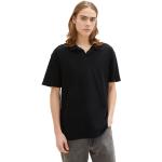 Pánská  Trička s límečkem Tom Tailor Denim v černé barvě ve velikosti XXL ve slevě plus size 