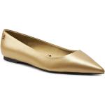 Dámské Elegantní baleríny Tommy Hilfiger ve zlaté barvě v elegantním stylu ve velikosti 38 do špičky 