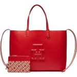 Dámské Luxusní kabelky Tommy Hilfiger v červené barvě z polyuretanu 