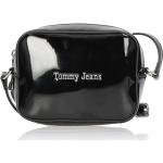 Dámské Luxusní kabelky Tommy Hilfiger v černé barvě v lakovaném stylu ve slevě 