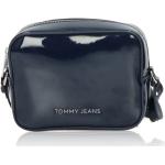 Dámské Luxusní kabelky Tommy Hilfiger v modré barvě v lakovaném stylu 