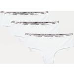 Dámské Kalhotky Tommy Hilfiger Essentials v bílé barvě z bavlny ve velikosti S 3 ks v balení 