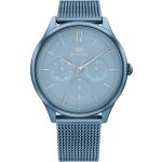 Dámské Náramkové hodinky Tommy Hilfiger v modré barvě kulaté ocelové s voděodolností 3 Bar 