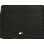 Luxusní peněženky Tommy Hilfiger Johnson v černé barvě z kůže ve slevě 