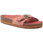 Dámské Kožené pantofle Tommy Hilfiger TH v růžové barvě z kůže ve velikosti 37 