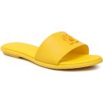 Dámské Kožené pantofle Tommy Hilfiger TH v žluté barvě z kůže ve velikosti 39 ve slevě 
