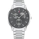 Pánské Náramkové hodinky Tommy Hilfiger v šedé barvě kulaté ocelové s voděodolností 3 Bar 