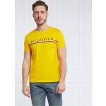 Pánská BIO  Trička Tommy Hilfiger v žluté barvě z bavlny ve velikosti L 