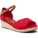 Dámské Vycházkové sandály Tommy Hilfiger v červené barvě ve velikosti 37 ve slevě na léto 