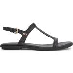 Dámské Sandály bez podpatku Tommy Hilfiger TH v černé barvě ve velikosti 38 ve slevě na léto 