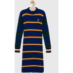 Dětské šaty Dívčí v námořnicky modré barvě ve velikosti 8 let od značky Tommy Hilfiger z obchodu Answear.cz s poštovným zdarma 
