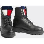 Dámské Kožené kotníkové boty Tommy Hilfiger v černé barvě na zimu 