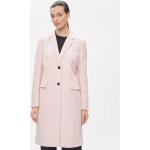 Dámské Klasické kabáty Tommy Hilfiger Classic v růžové barvě z vlny ve velikosti 9 XL 