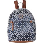 Tommy Hilfiger Willow II Backpack Geometric Jacquard Colored Trim Navy