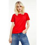 Dámská BIO  Sportovní trička Tommy Hilfiger v červené barvě z bavlny ve velikosti S 