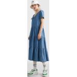 Dámské Maxi šaty Tommy Hilfiger v modré barvě z bavlny 