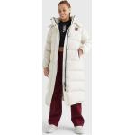 Dámské Zimní kabáty Tommy Hilfiger v béžové barvě z polyesteru ve velikosti M 