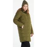 Dámské Zimní bundy s kapucí Tommy Hilfiger v olivové barvě ve velikosti XS 