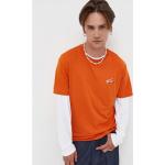 Pánská  Trička s potiskem Tommy Hilfiger v oranžové barvě z bavlny ve velikosti S 
