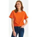Dámská  Jarní a podzimní móda Top Secret v oranžové barvě z polyesteru ve velikosti XL s krátkým rukávem ve slevě 