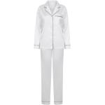 Dámské Klasická pyžama TOWEL CITY v bílé barvě v elegantním stylu z polyesteru ve velikosti XXL s dlouhým rukávem plus size 